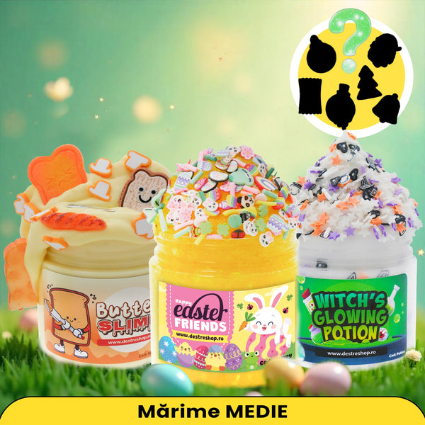 Pachet de Paste-3 SLIMES MEDII+6 MYSTERY CHARMS